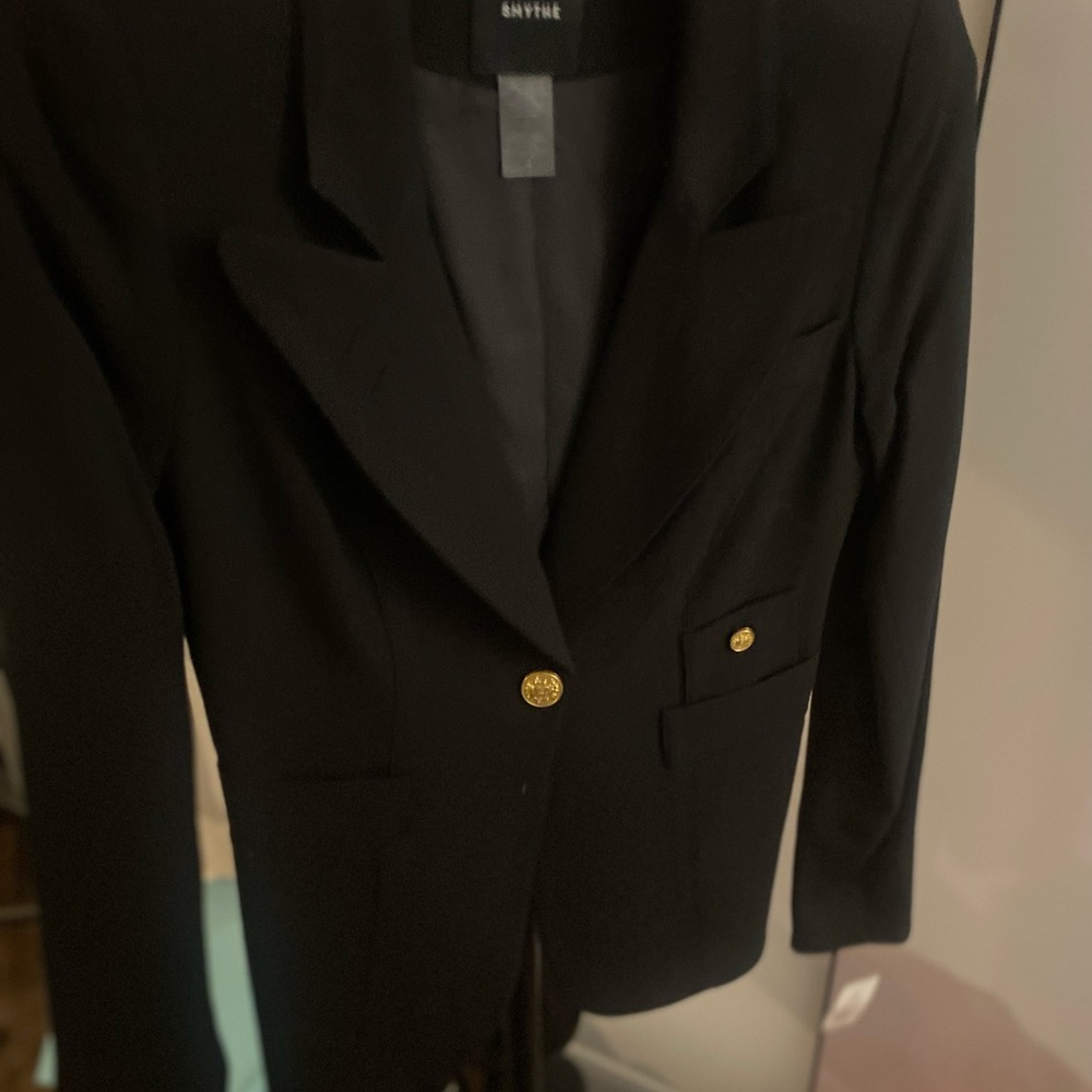 NEW W/T Smythe  Duchess Black Blazer with Gold Buttons